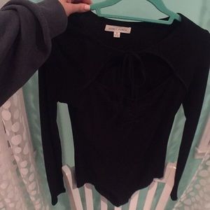 Black long sleeve bodysuit